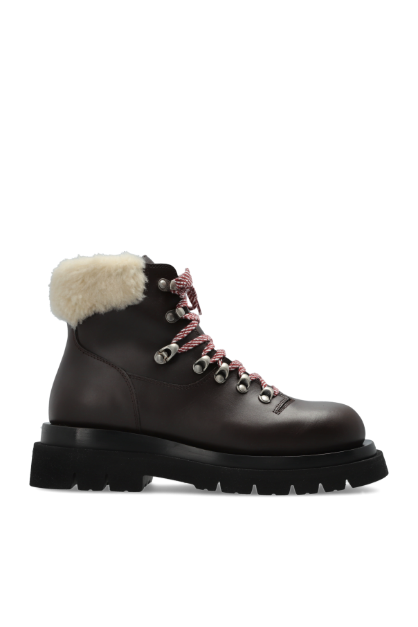 Leather ankle boots 'Lug' od Bottega Veneta