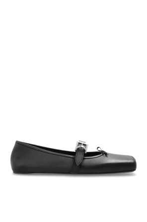 Leather ballet flats