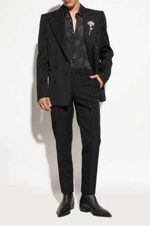 Alexander McQueen Botines de cuero con tacón