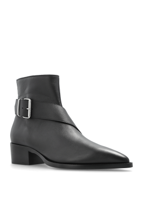 Alexander McQueen Botines de cuero con tacón