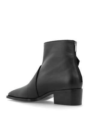 Alexander McQueen Botines de cuero con tacón