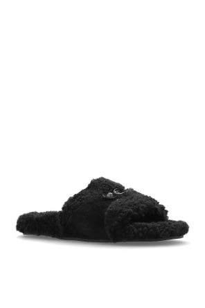 Balenciaga Pantoletten mit Kunstfell