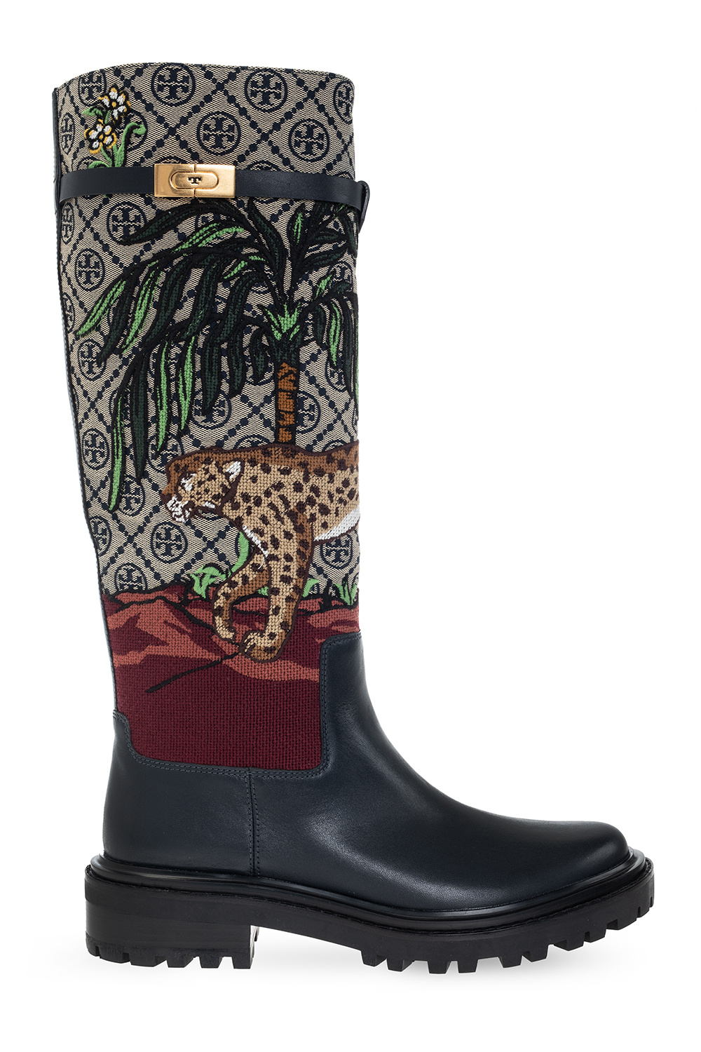 Wellington boots Tory Burch Khaki size 9 US in Rubber - 37904671