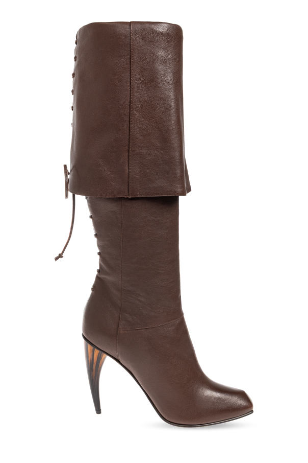 Leather heeled boots od Alexander McQueen