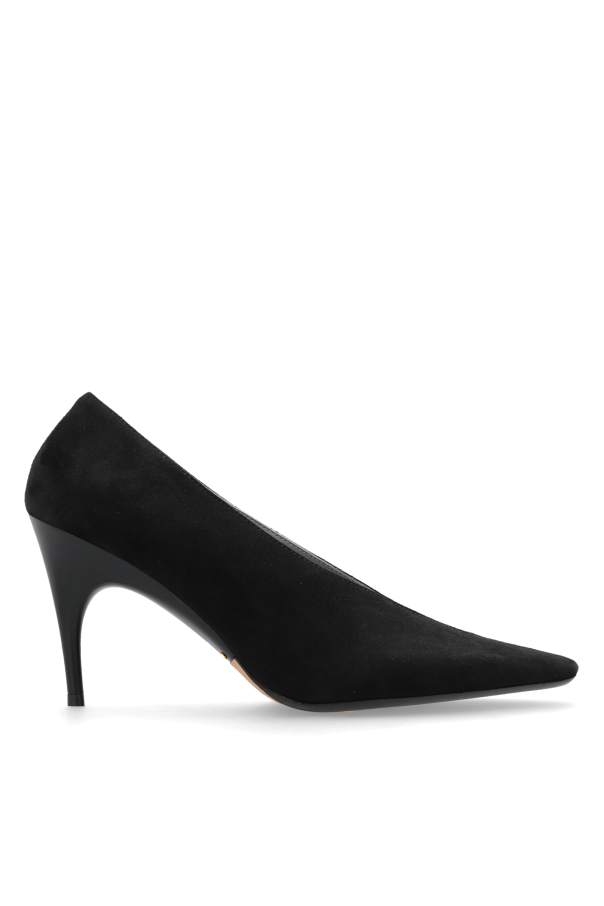 Suede heeled shoes 