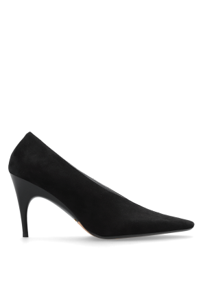Zamszowe buty na obcasie `Duchesse`