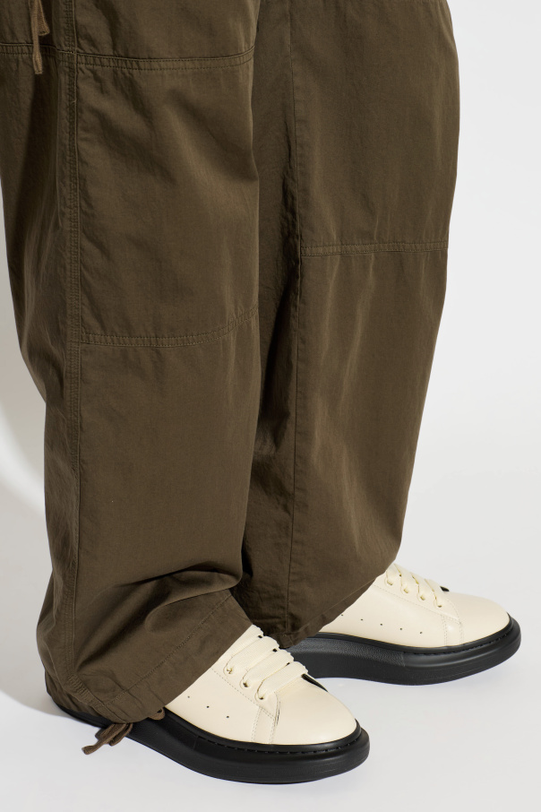 Alexander McQueen Leather sports shoes with logo