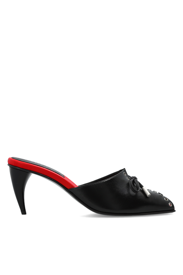 Leather heeled mules od Alexander McQueen
