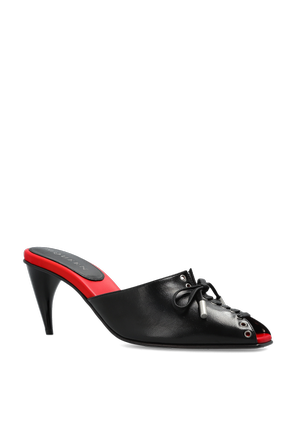 Alexander McQueen Sandalias de cuero con tacón