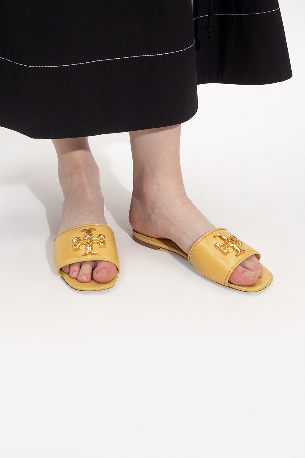 Eleanor' leather slides Tory Burch - IetpShops Belgium - Aquazzura Nikki  115mm sandals