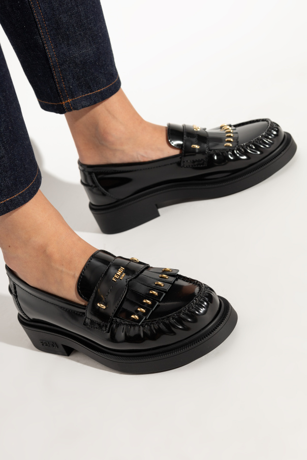 Fendi Skórzane buty typu `loafers`