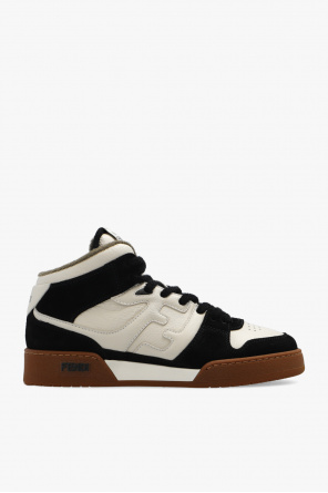 Fendi With colour-block low-top trainers Weiß