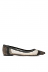Fendi BROWN Sheer ballet flats with logo