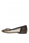 Fendi BROWN Sheer ballet flats with logo