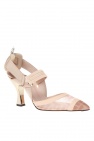 Fendi beige Logo pumps