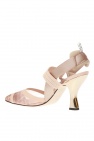 Fendi beige Logo pumps