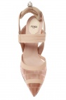 Fendi beige Logo pumps