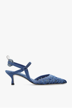 fendi blue floral sandal