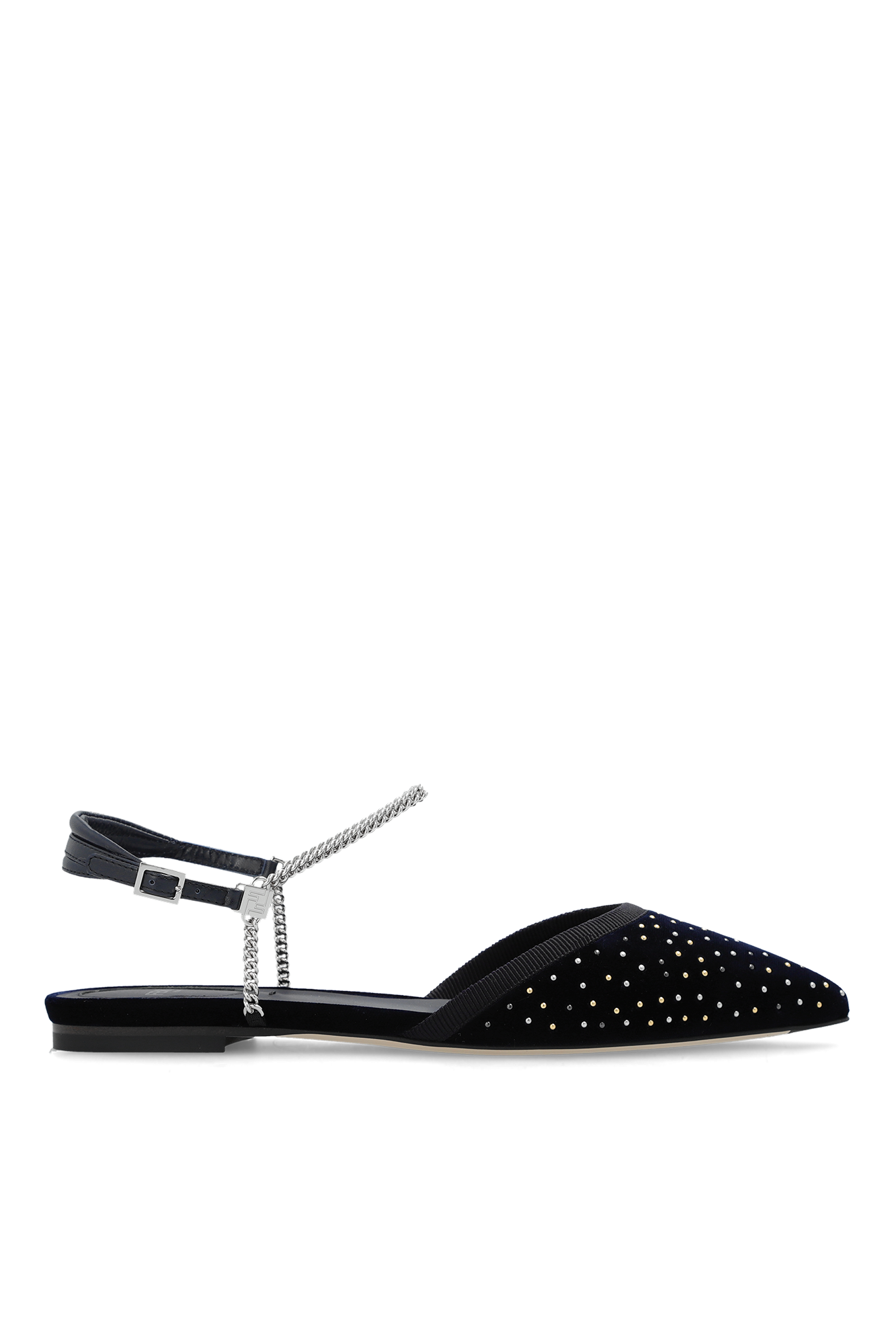 Fendi ‘Colibri Lite’ velvet ballet flats