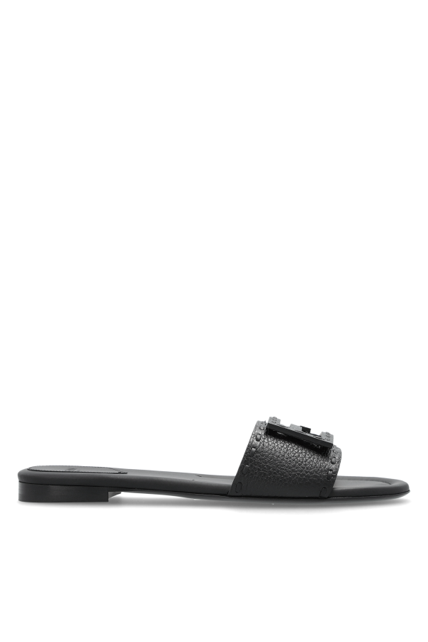 Leather slides `Baguette` od Fendi