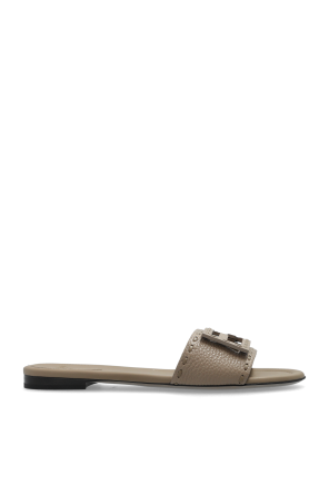 Leather slides