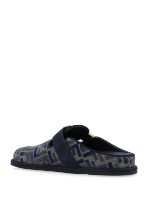 Fendi Slides with monogram and velvet finish