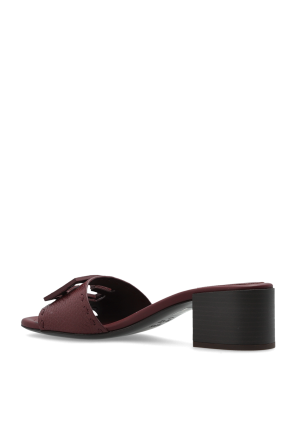 Fendi Leather heeled mules