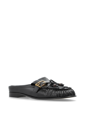 Fendi Skórzane klapki typu `loafers`