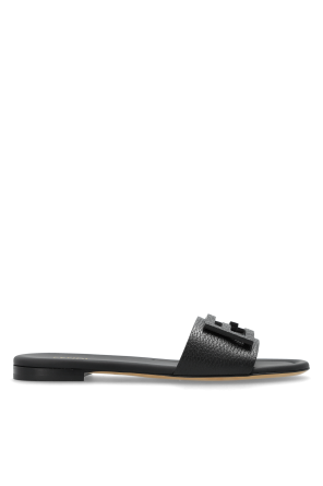 Leather slides