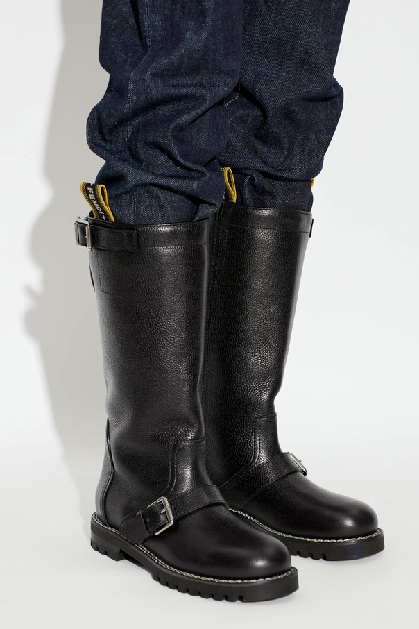 Fendi Cizme din piele ‘Commando’