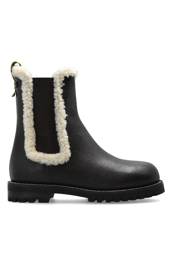 Brown leather Chelsea boots od Fendi