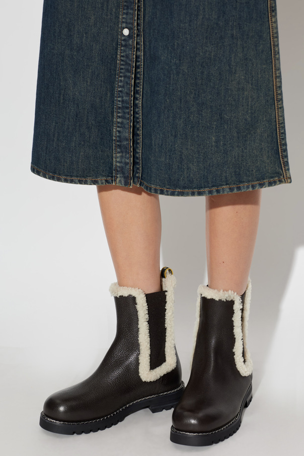 Fendi Botas de tornozelo em pele