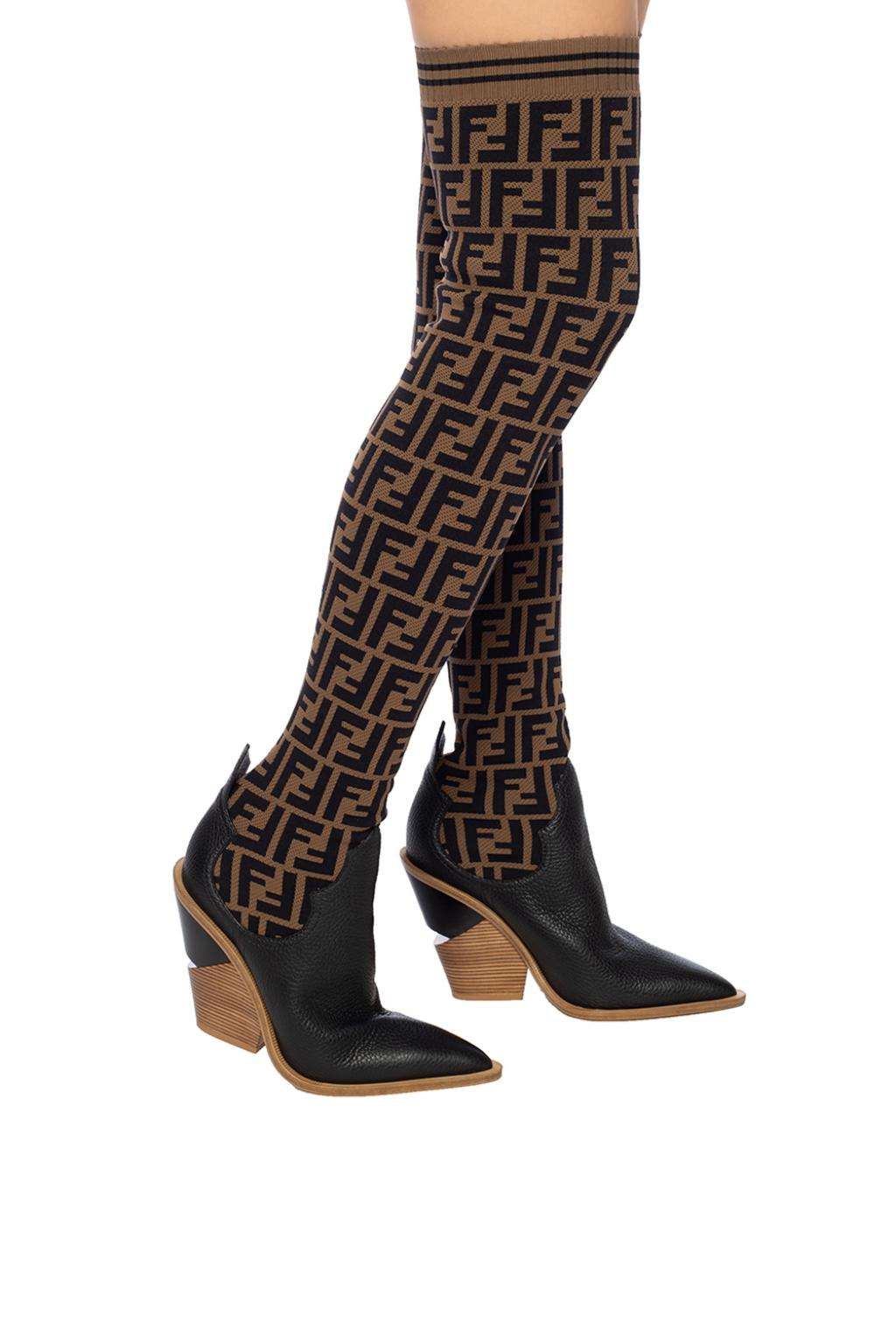 Fendi Thigh-high boots with sock | Women's Shoes | Vitkac