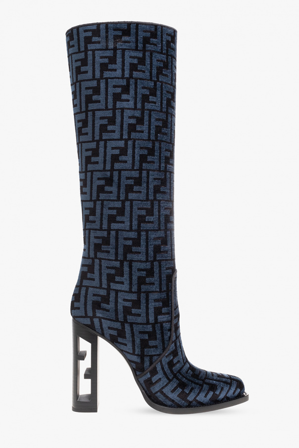 fendi nera ‘Cut’ heeled boots