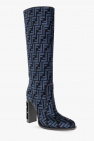 Fendi NAVY BLUE ‘Cut’ heeled boots