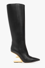 Fendi BLACK ‘First’ boots with decorative heel