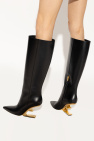 Fendi BLACK ‘First’ boots with decorative heel