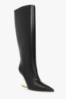 Fendi BLACK ‘First’ boots with decorative heel