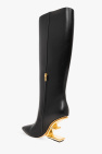 Fendi BLACK ‘First’ boots with decorative heel