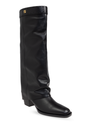 Fendi Leather knee-high boots Show