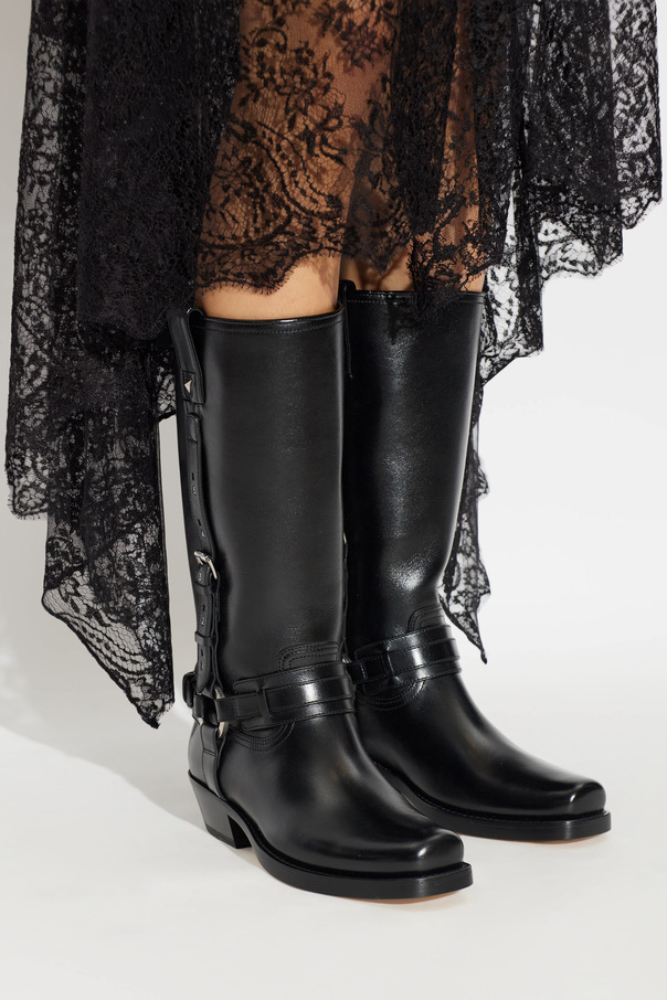 Fendi Leather Knee-High Boots ‘Hrabia’