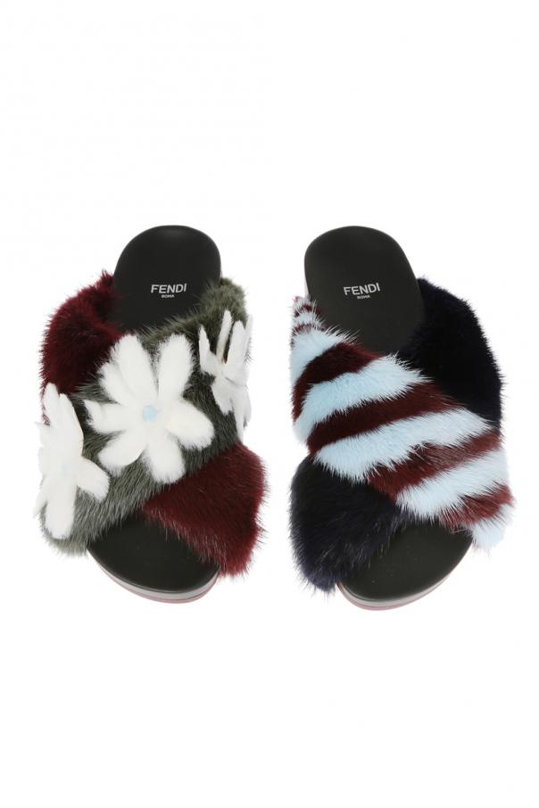 fendi mink fur slides