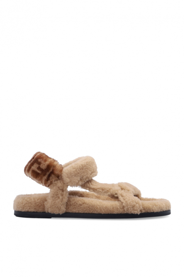 fendi panel ‘fendi panel Feel’ fur sandals