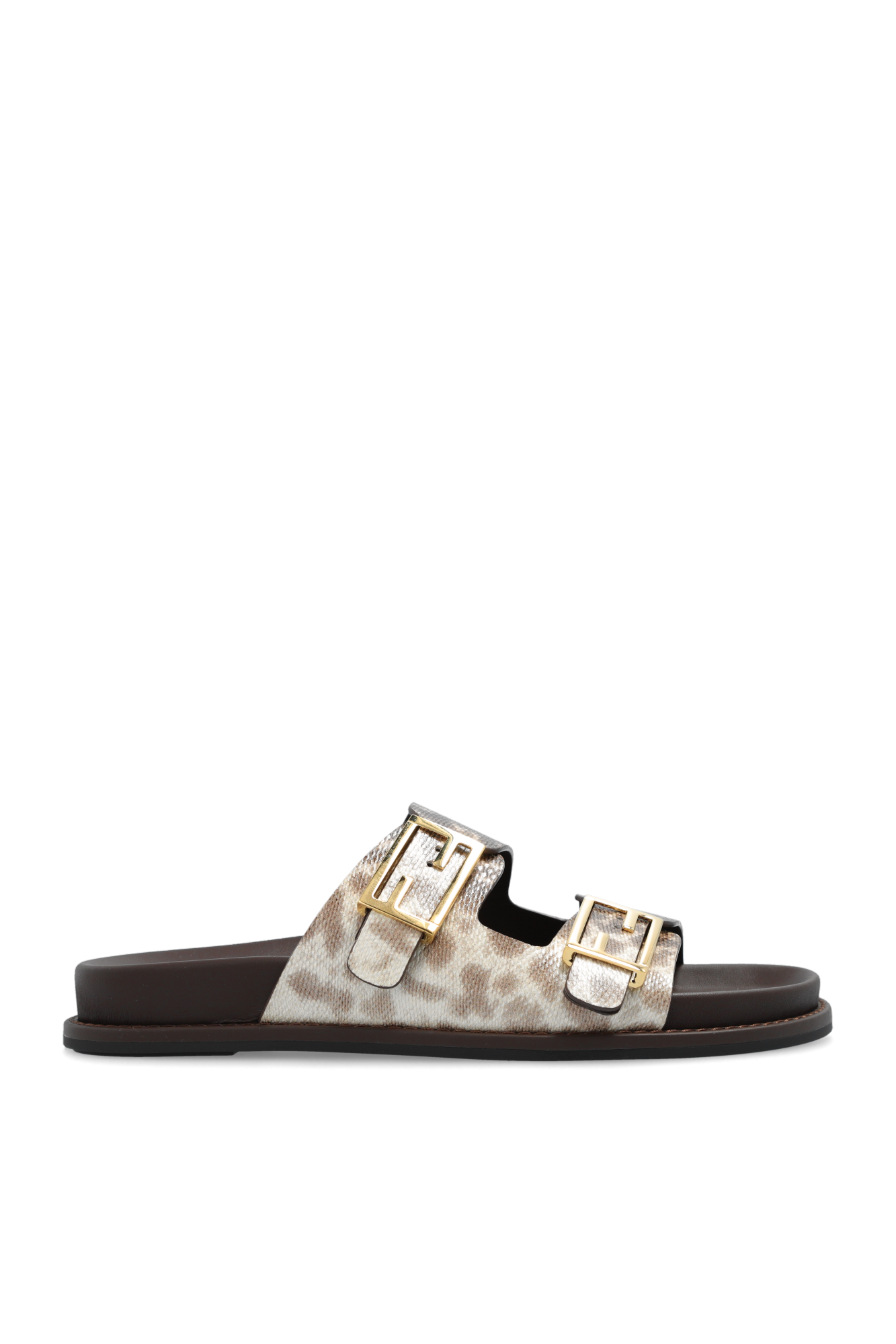 fendi clicquot ‘Feel’ leather slides