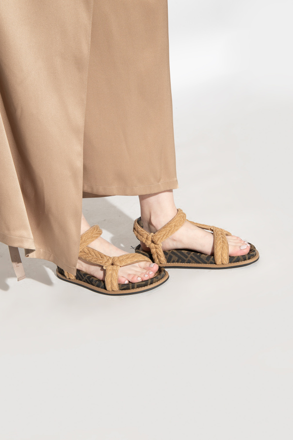 Fendi button-up Sandals with logo