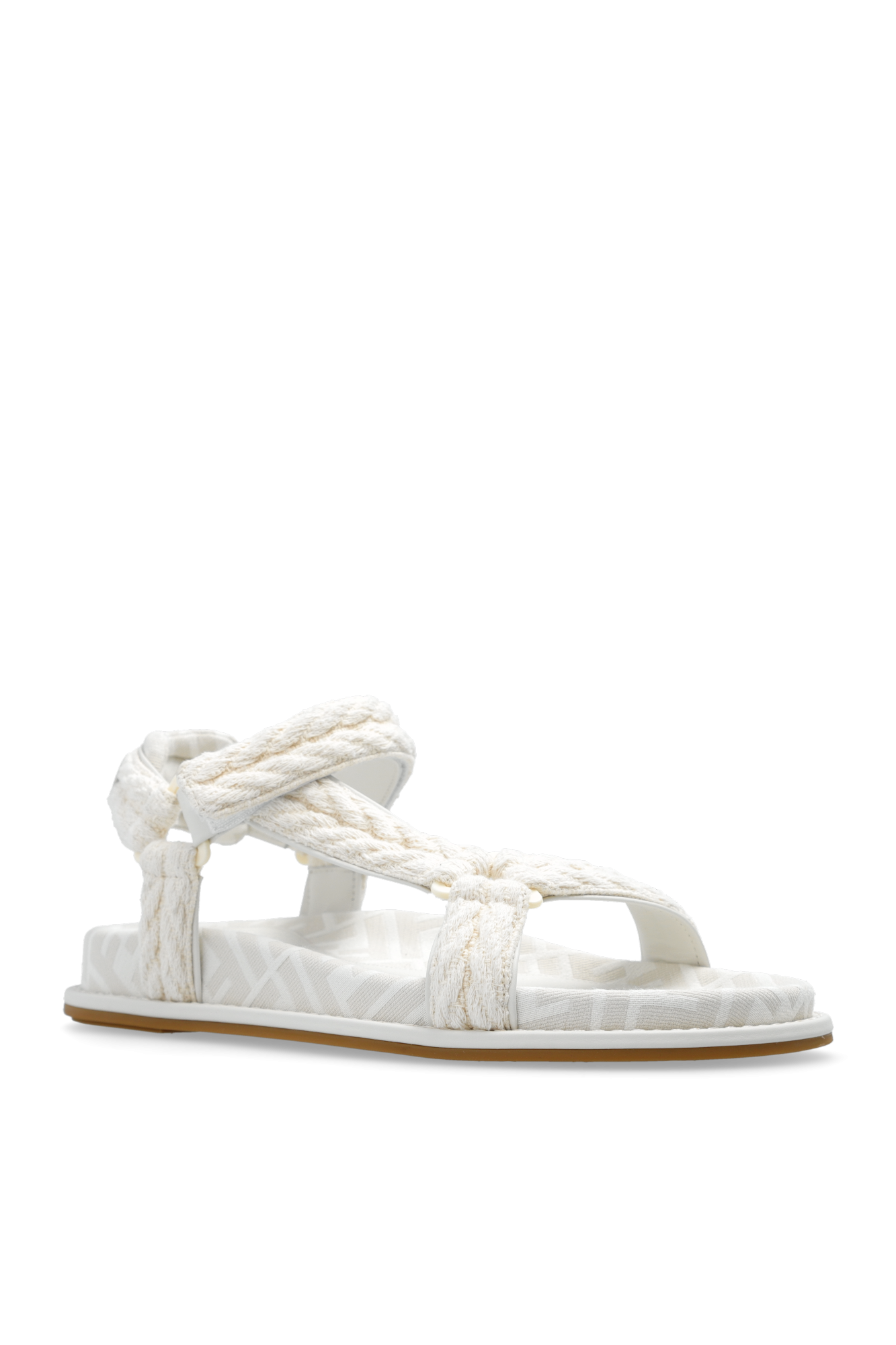 White Monogrammed sandals Fendi - Vitkac GB