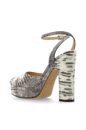 Fendi Sandalias de cuero de tacón