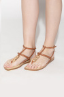 Fendi Leather sandals with logo