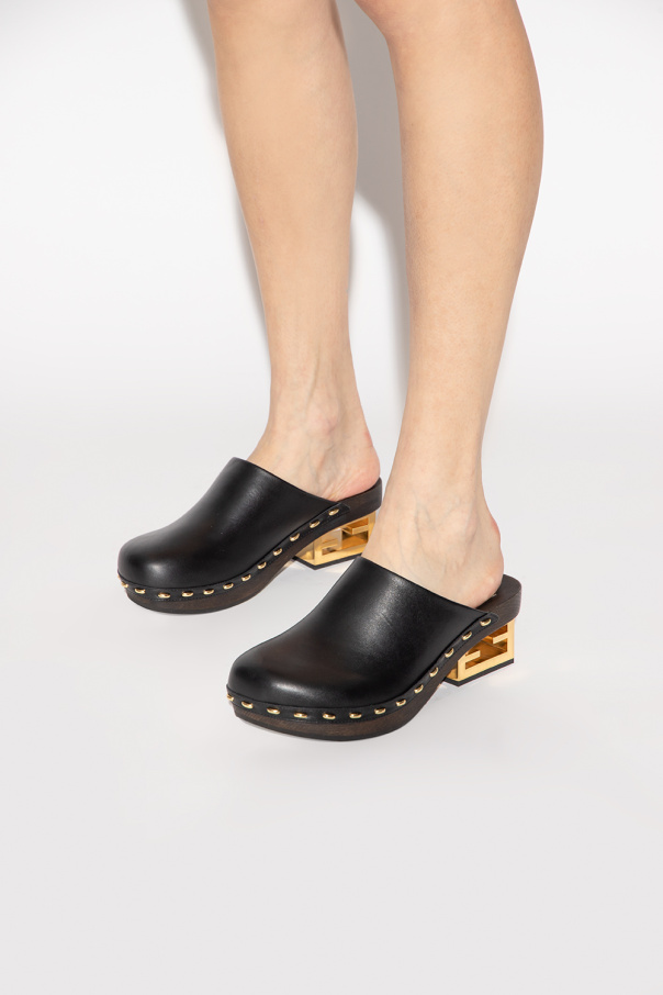 Fendi Mules with decorative heel