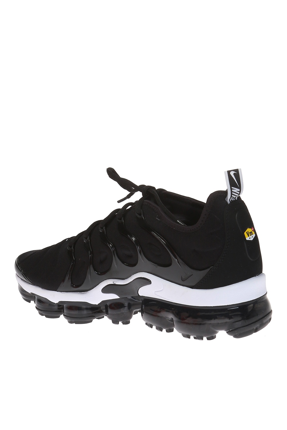black & white air vapormax plus sneakers